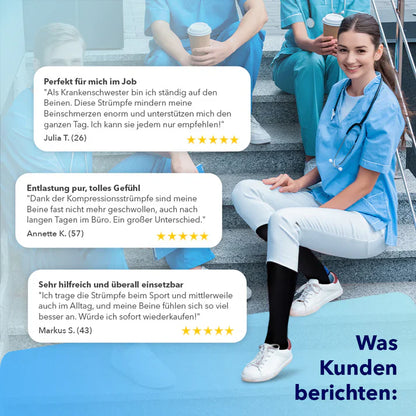 Rückenmacher® CirculaFlex - Orthopädische Kompressionsstrümpfe | 3 Paar + 1 GRATIS - Rückenmacher